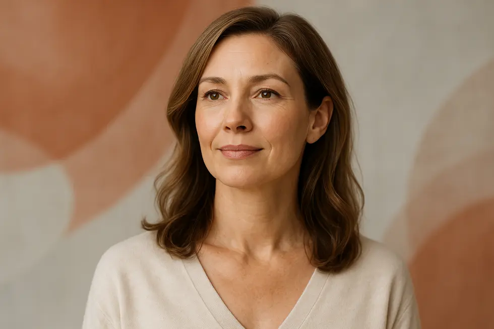 膣リフティングレーザー治療で自信を取り戻した女性のポートレート。