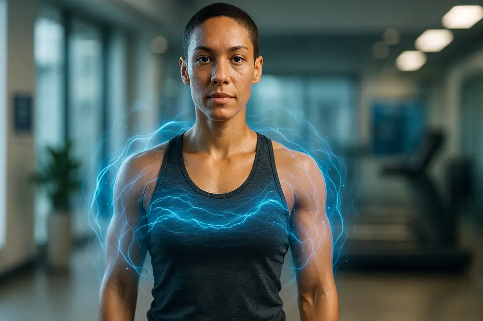 高強度電磁場（HIFEM）で筋肉を強化し、脂肪を減少させるボディマッスルケアのイメージ