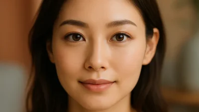 美しく魅力的な目元がクローズアップされた画像。目の整形手術のポジティブな結果を象徴しています。