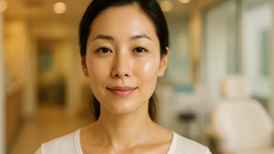 健康的な輝きを放つ、美しく潤った肌の女性のクローズアップ写真。肌の再生と若々しさを象徴しています。