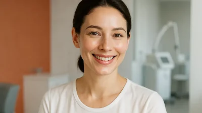 トリプルトーニング施術後の、透明感のある明るい肌を持つ女性のポートレート。