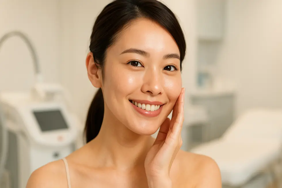 ヴィーナスビバ施術後に自信あふれる笑顔を見せる女性