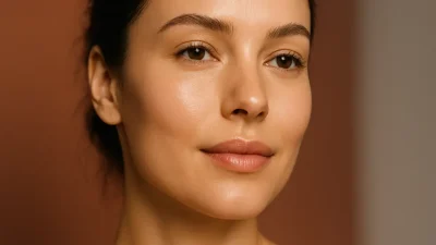 PN注射バイリズンで肌の若返りを実現した、明るく健康的な女性の肌のクローズアップ。