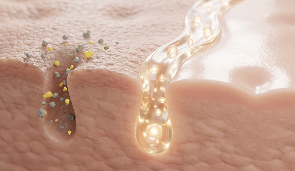 不要物が除去された部分を満たすYouth P-Sol™