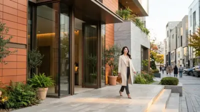 A luxurious skin clinic building in Apgujeong, South Korea, surrounded by modern aesthetics.