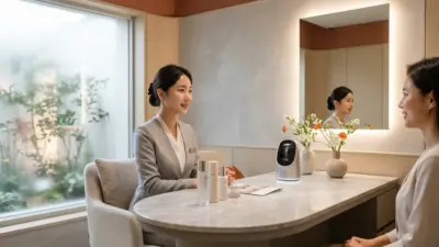 A modern, aesthetic Korean beauty clinic interior representing advanced lifting treatments.