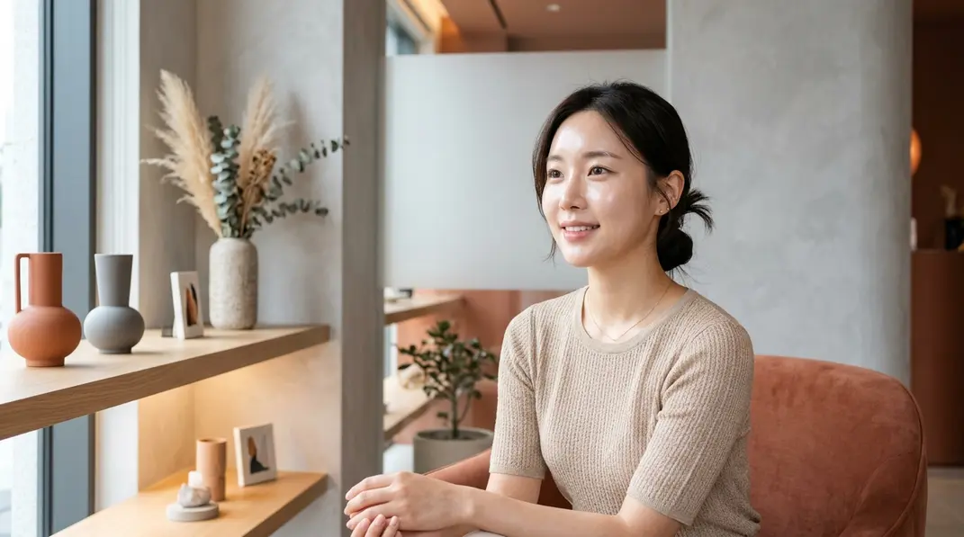 A beautifully glowing aesthetic portrait of a woman representing Korean skin whitening treatments