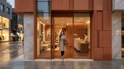 韓国ソウル清潭洞のハイエンドな美容外科・皮膚科クリニックのエントランスとラグジュアリーな内装