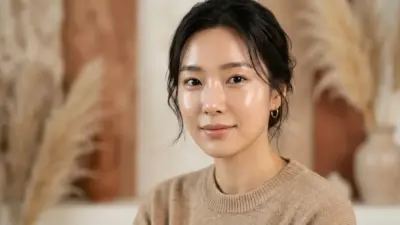 内側から潤いと光を放つ健康的で美しいツヤ肌のクローズアップ
