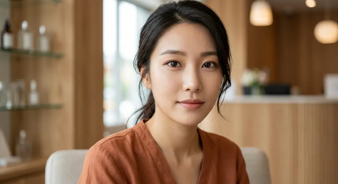 韓国の洗練された二重整形デザインと美しい目元のクローズアップ