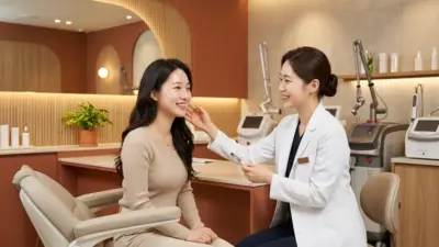 韓国の皮膚科クリニックで行われる最新ニキビ治療とカウンセリングの様子