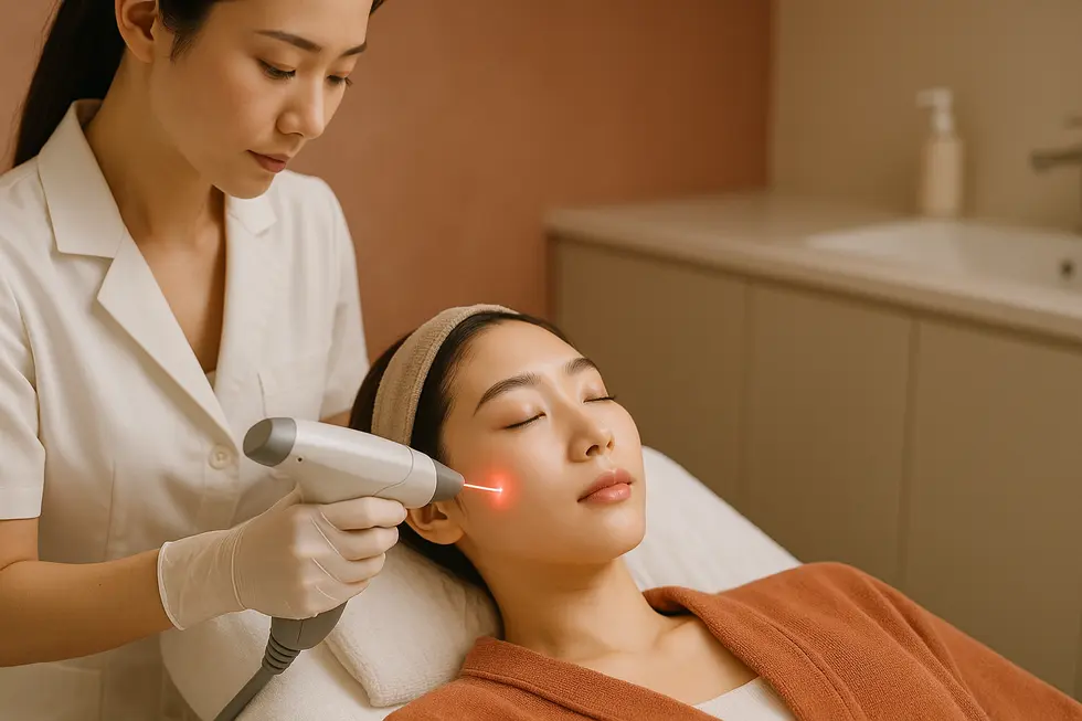 プラチナPTTの施術イメージ。清潔感のあるクリニックで専門医が治療を行います。