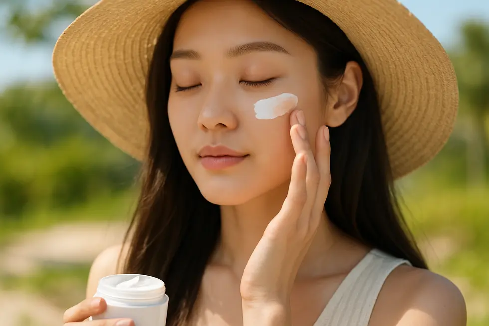 ウルトラセル施術後の保湿と紫外線対策の重要性を示すイメージ。