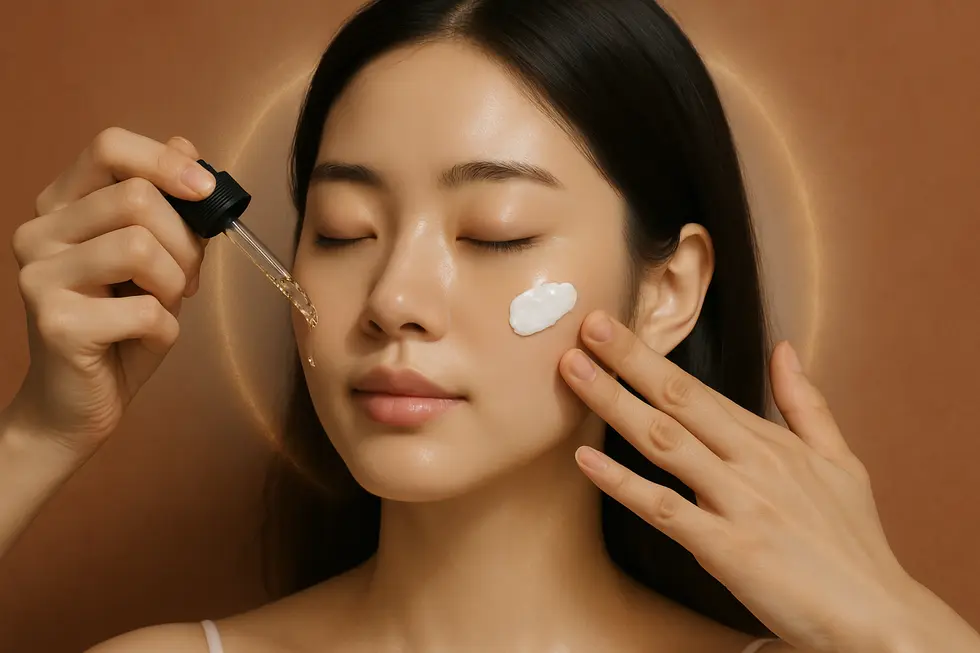 リジュラン美白ブースターの効果を最大限に引き出すための、施術後の適切なスキンケアと保湿の重要性を表現。