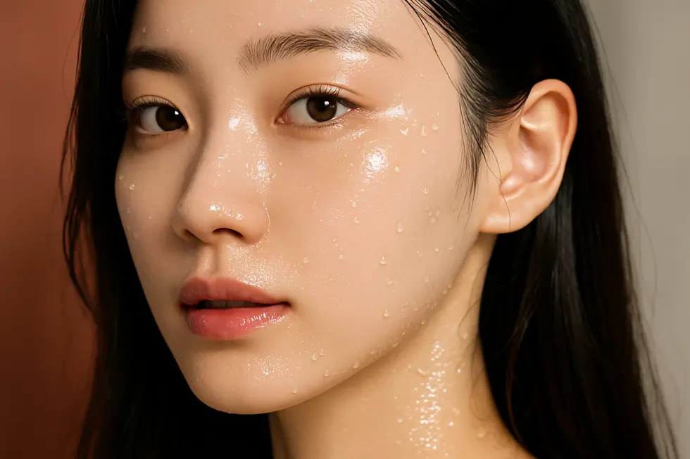 ベロテロリバイブがもたらす、潤いに満ちた輝く肌のイメージ。