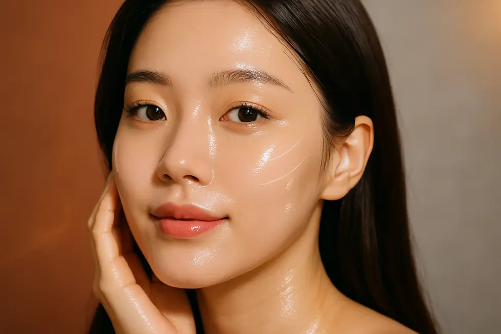 レスチレンビタールの美肌メカニズム：肌の奥から潤いとハリを育む様子。