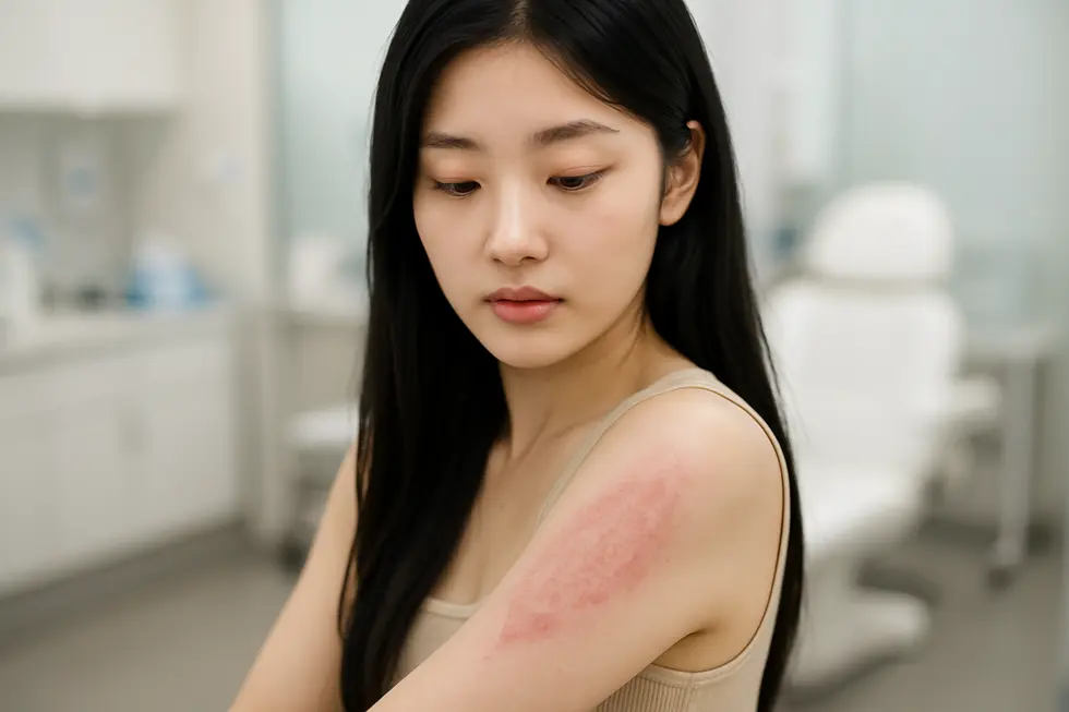 施術後の肌の回復と正しいケアの重要性。