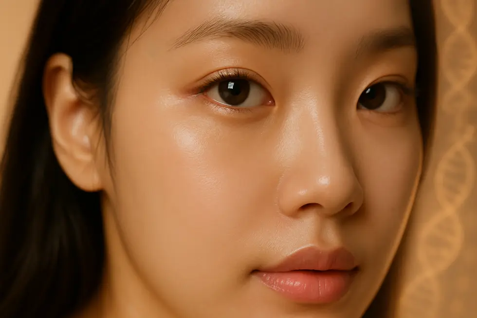 リジュランアイの主成分PNが、目元の肌の自己再生能力を高めるイメージ。