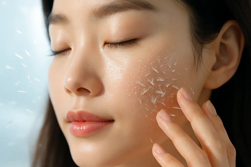 海藻ピーリングの核心、微細なスピキュールが肌の再生を促す仕組み。