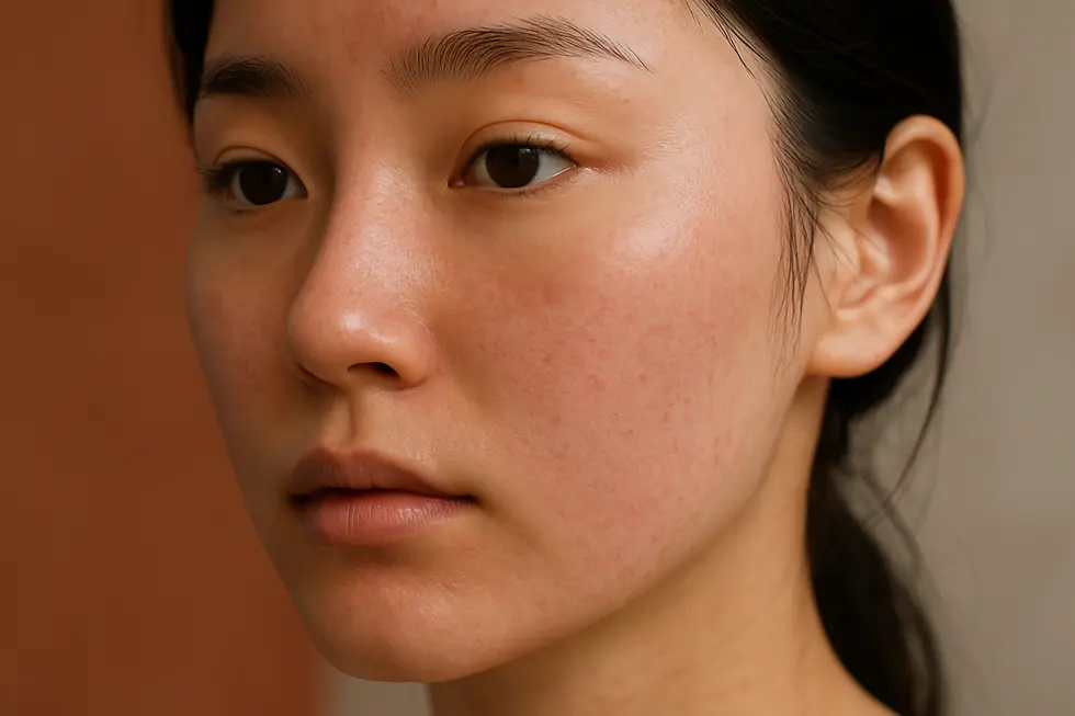 施術後の赤みやかさぶたなど、ダウンタイムの様子。