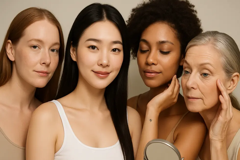 インライトンレーザーが様々な肌タイプと悩みに対応できる様子。