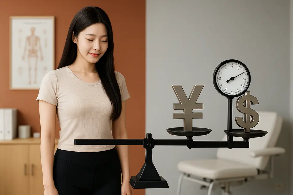 ダイエット丸剤の効果と費用の目安を視覚的に表現。