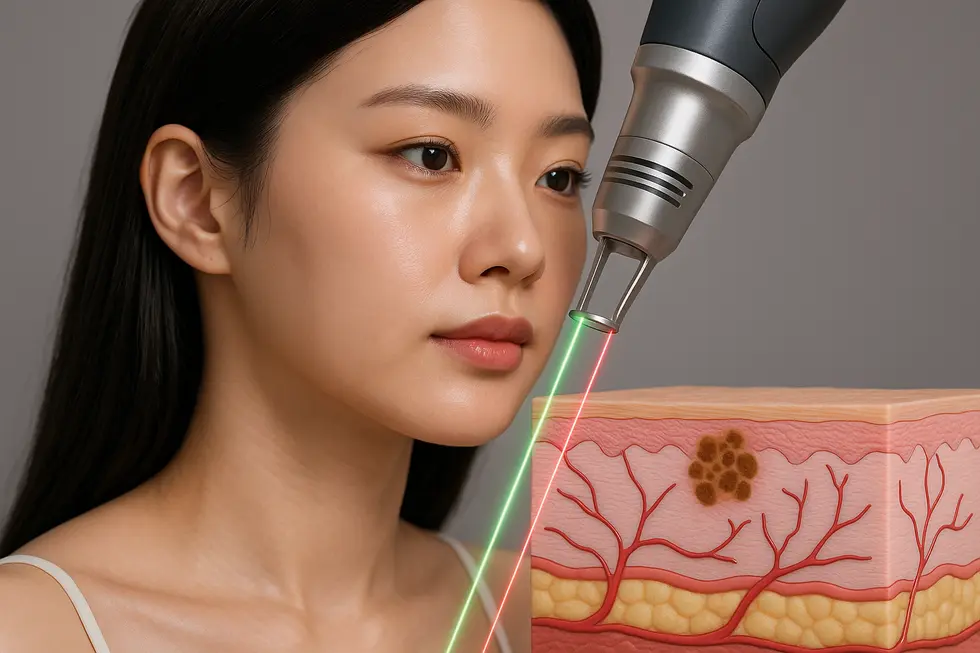 エクセルVレーザーが肌の奥に働きかけるメカニズムを解説。