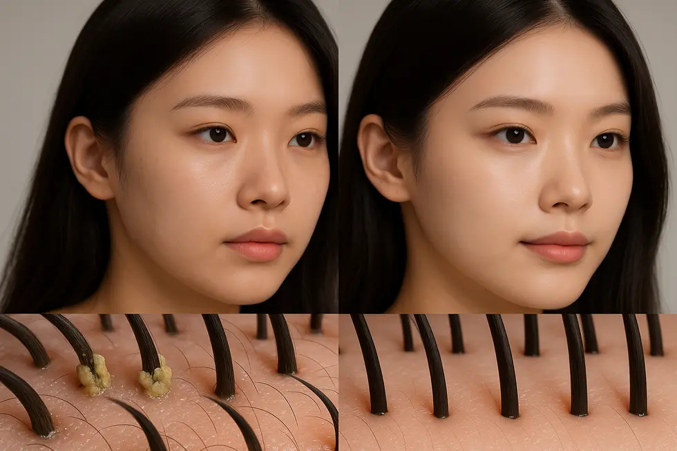 頭皮スケーリングは、毛穴の詰まりを解消し、健康な頭皮を取り戻すための専門的なディープクレンジングです。