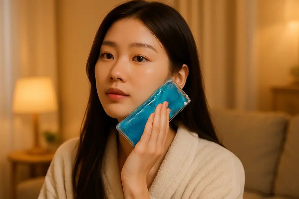 アキュ注射後のダウンタイムは適切なケアで快適に。効果を最大限に引き出すためのホームケアの様子。