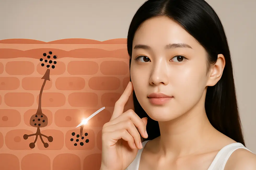 メラニン生成抑制と排出のメカニズムを解説。