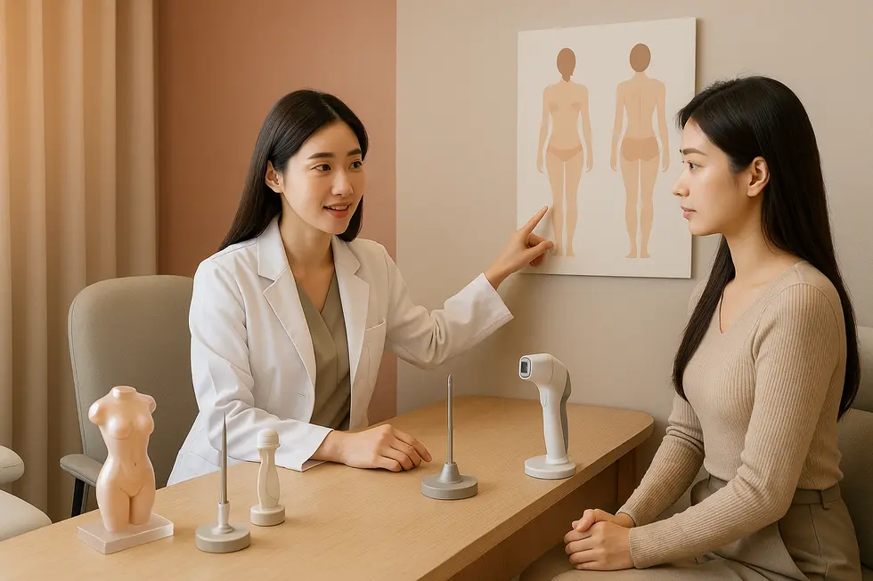 理想のボディラインを目指す第一歩は、専門家との丁寧なカウンセリングから始まります。