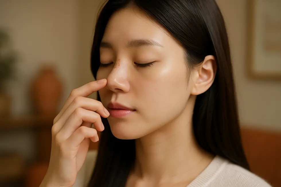 鼻先整形後の丁寧なアフターケアのイメージ。