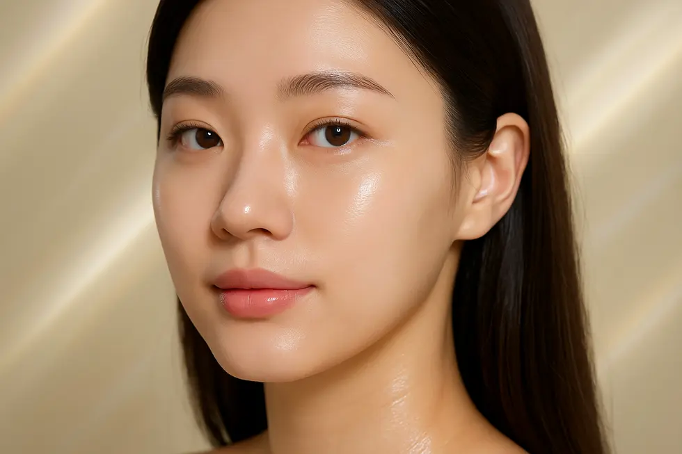 I4PLの光が肌の悩みにアプローチする様子を表現しています。