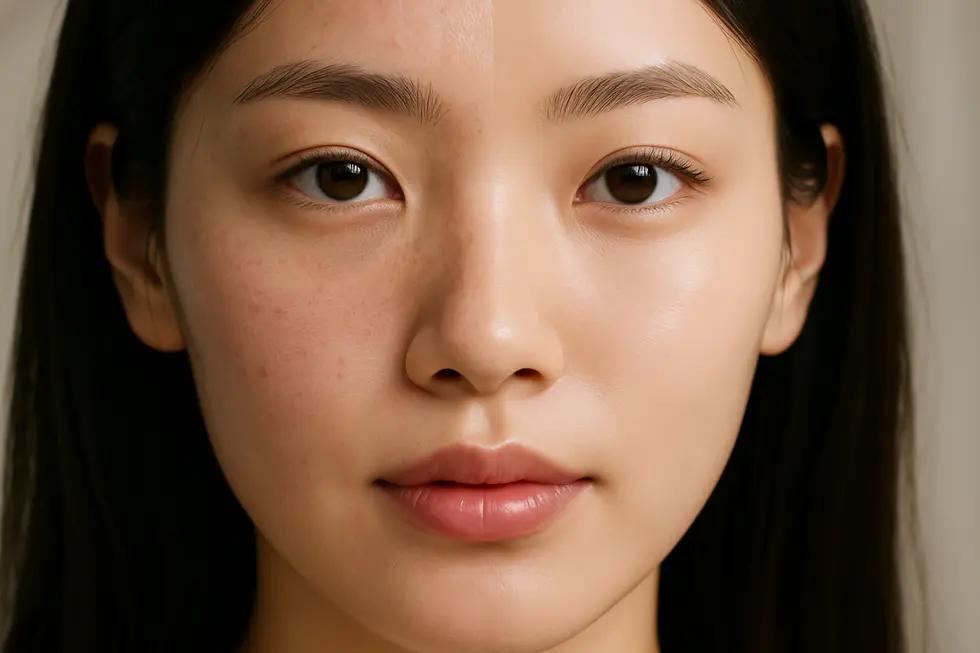 ジェネシス治療による肌質の変化イメージ。