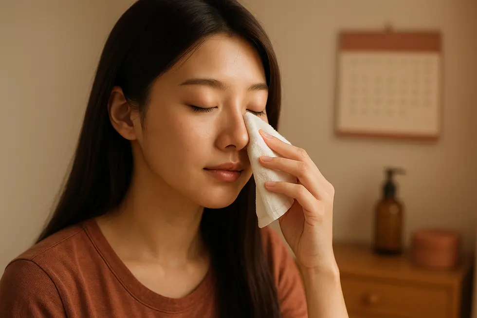 ハイコ施術後の適切なケアと、賢いクリニック選びの重要性を表現したイメージ。