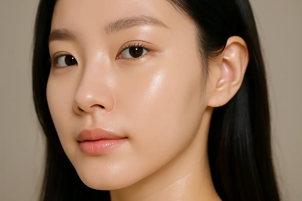 クワトロビームによる施術で改善された、透明感のある肌。