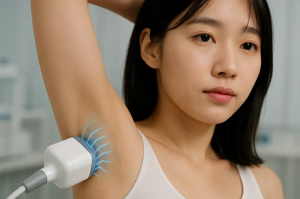 アポクリーナーの施術原理:マイクロニードルRFシステムで汗腺を狙い撃ち。