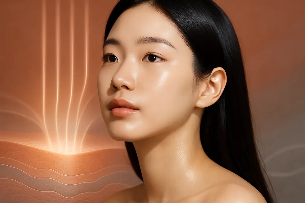 タイトニングレーザーによる肌の再生メカニズム。