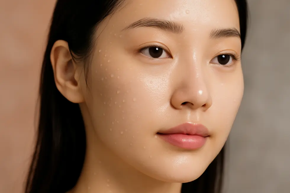 PDT治療により期待できる、滑らかでクリアな肌質の変化。