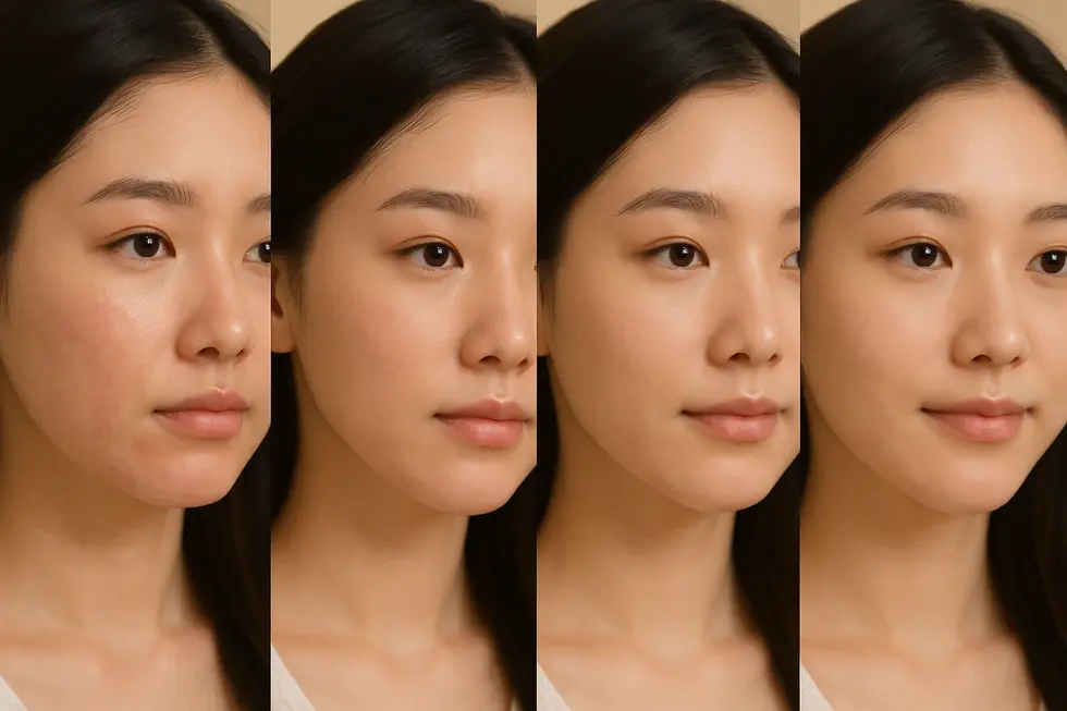 ポテンザ施術後の肌の変化と回復のプロセス。