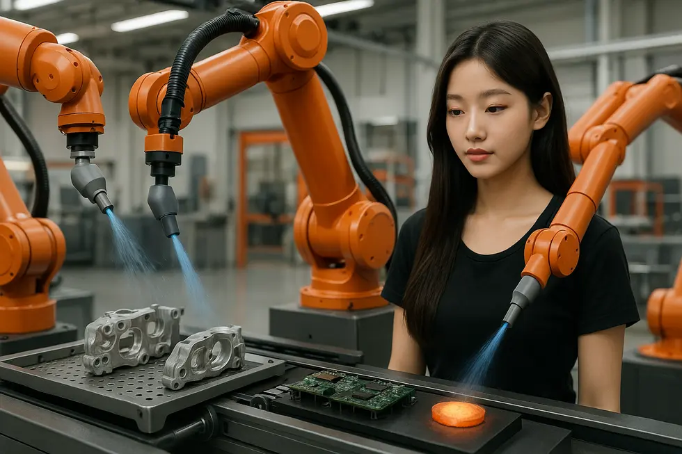 エアジェットが様々な産業分野で活躍する様子。