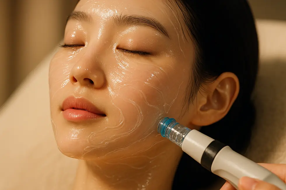 水流の力で優しく、でもパワフルに肌を磨き上げるハイドラフェイシャル。