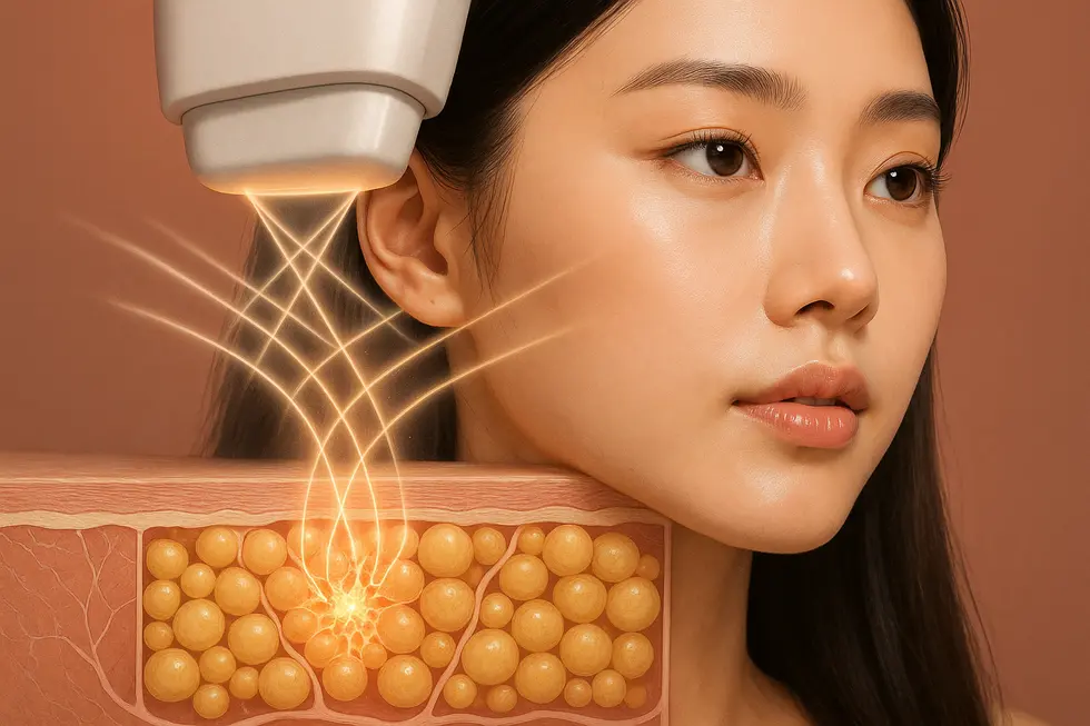 サイザーのHIFU技術が、狙った脂肪細胞だけを効果的に破壊する仕組み。