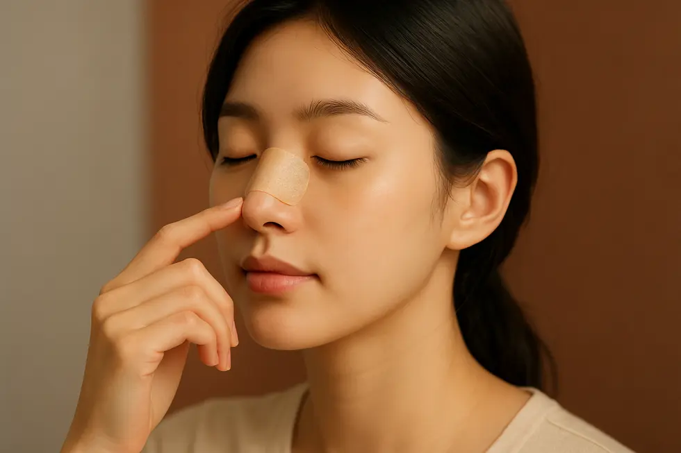 隆鼻術後の適切なケアと回復。