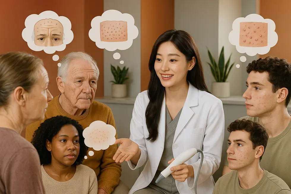 しわレーザーは多様な肌悩みと肌タイプに対応。あなたにぴったりの治療法がきっと見つかります。