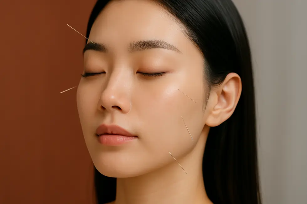 美容鍼の施術風景：肌本来の治癒力を高める微細な鍼の秘密。