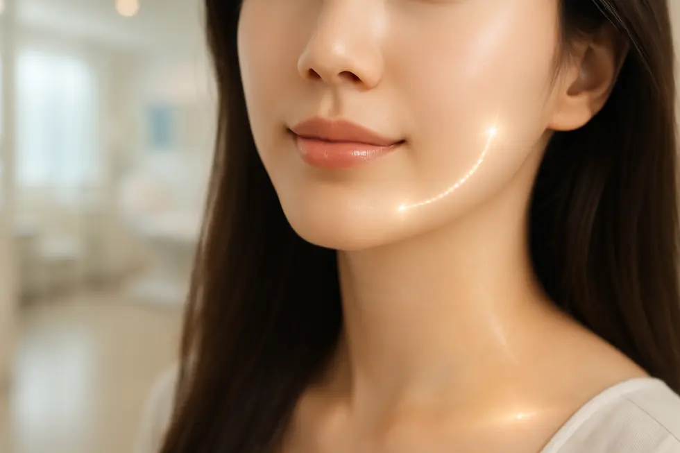 ヒアルロン酸フィラーでほうれい線を自然に改善するイメージ。