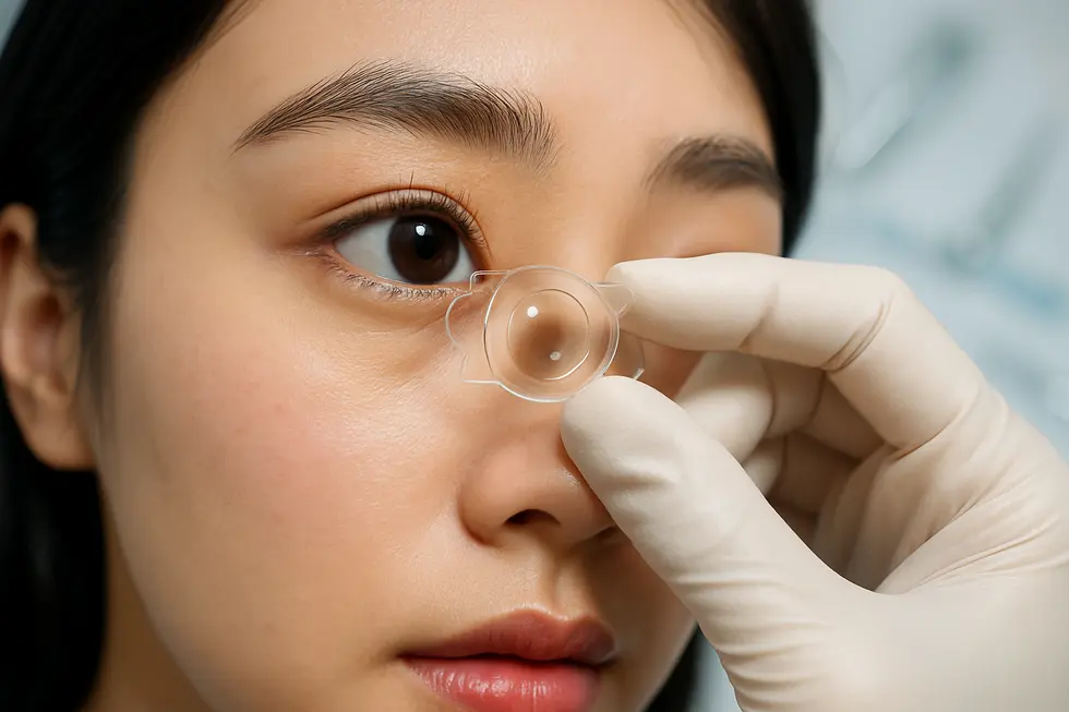 レンズ挿入術（ICL）は、目の中に特別なレンズを挿入し、角膜を削らずに視力を矯正する手術です。