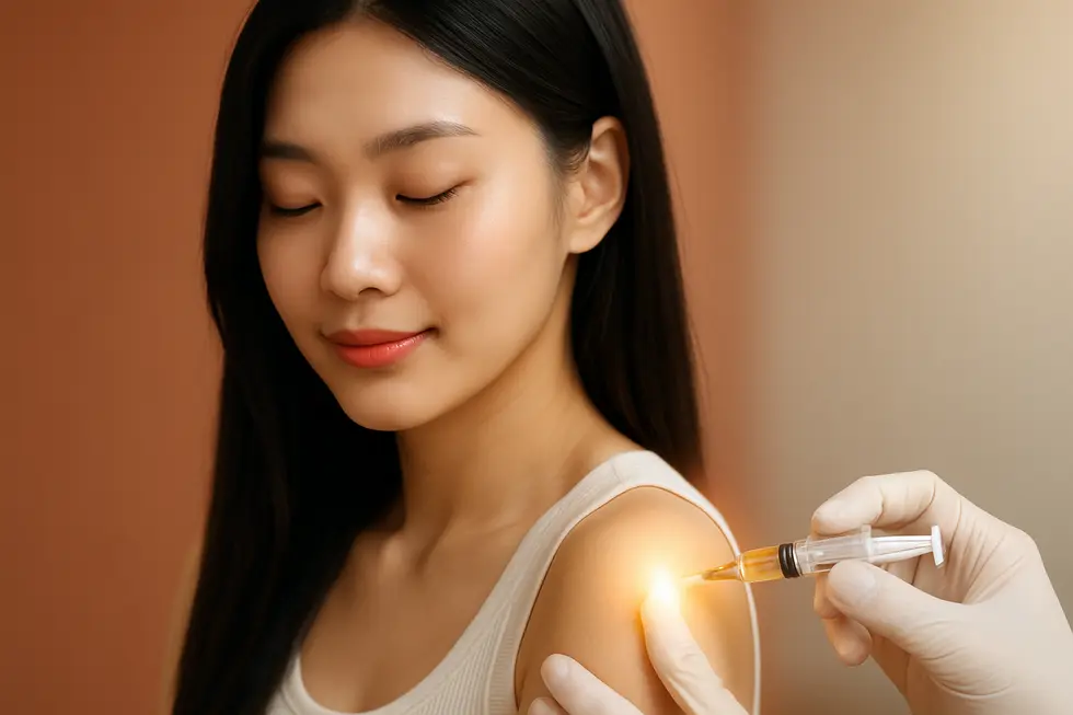 ビタミン注射：栄養素が直接細胞へ届くイメージ