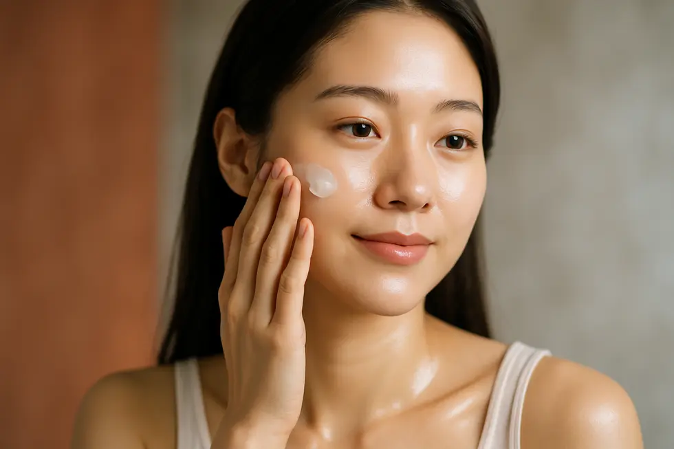 グリーンセル施術後のデリケートな肌を優しくケアし、再生を促すための保湿と鎮静の重要性。